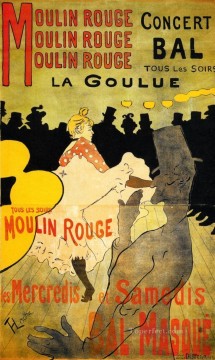  Henri Pintura al %C3%B3leo - Moulin Rouge postimpresionista Henri de Toulouse Lautrec